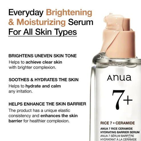 Anua - 7+ Rise and Ceramide toner & serum