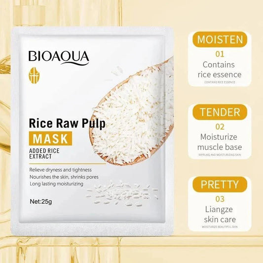Bioaqua RiceRaw Pulp Face Mask (20pc)